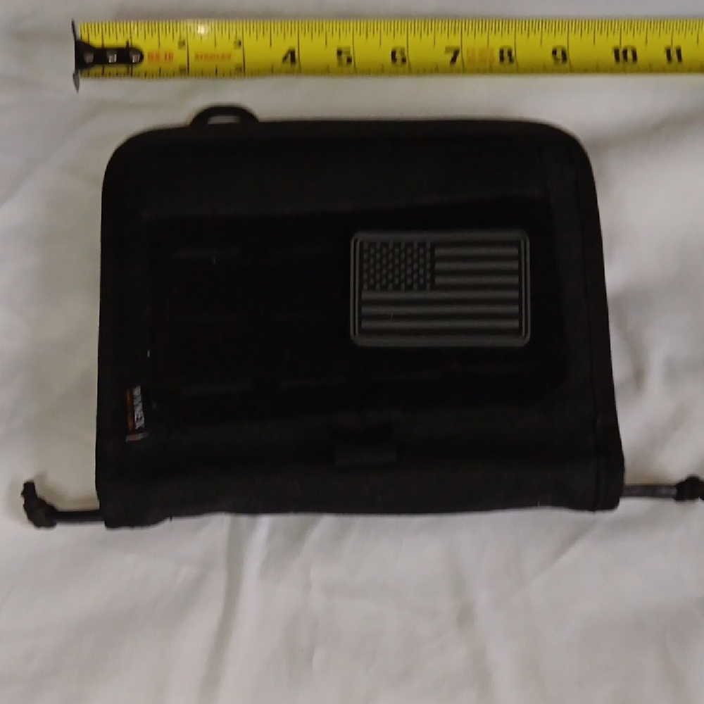 Black Tactical Pouch with Flag Patch By Wynex